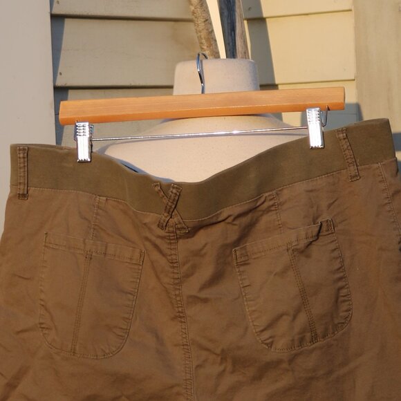 Lee Riders Mocha Brown Midrise Stretch Cotton Back Wide Elastic Waist Sz 22 - Picture 4 of 7